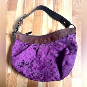 COACH Purple Monogram hobo purse